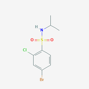 molecular formula C9H11BrClNO2S B7859294 4-Bromo-2-chloro-N-isopropylbenzenesulfonamide 
