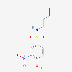 molecular formula C10H14N2O5S B7859297 N-butyl-4-hydroxy-3-nitrobenzenesulfonamide 
