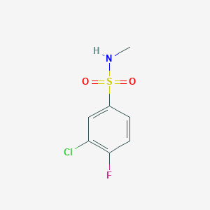 molecular formula C7H7ClFNO2S B7859308 3-Chloro-4-fluoro-N-methylbenzene-1-sulfonamide 