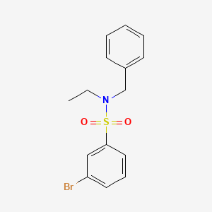 molecular formula C15H16BrNO2S B7859317 N-benzyl-3-bromo-N-ethylbenzenesulfonamide 