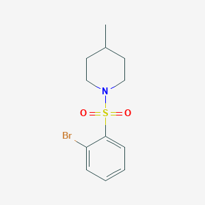 molecular formula C12H16BrNO2S B7859320 1-(2-Bromophenylsulfonyl)-4-methylpiperidine 