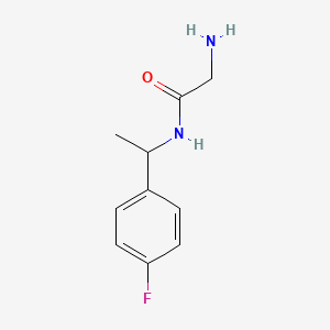 molecular formula C10H13FN2O B7859326 2-Amino-N-[1-(4-fluoro-phenyl)-ethyl]-acetamide 