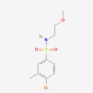 molecular formula C10H14BrNO3S B7859533 4-bromo-N-(2-methoxyethyl)-3-methylbenzenesulfonamide 