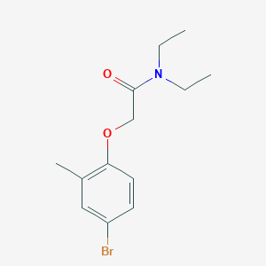 molecular formula C13H18BrNO2 B7859601 2-(4-bromo-2-methylphenoxy)-N,N-diethylacetamide 