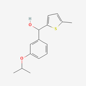 molecular formula C15H18O2S B7859680 5-Methyl-2-thienyl-(3-iso-propoxyphenyl)methanol 