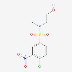molecular formula C9H11ClN2O5S B7859725 4-Chloro-3-nitro-N-methyl-N-(2-hydroxyethyl)benzenesulfonamide 
