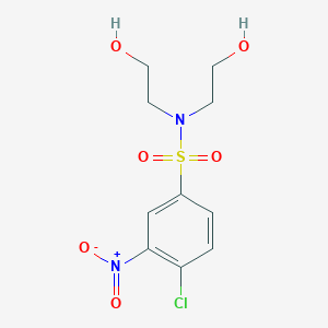 molecular formula C10H13ClN2O6S B7859733 4-chloro-N,N-bis(2-hydroxyethyl)-3-nitrobenzenesulfonamide 