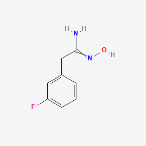 molecular formula C8H9FN2O B7859760 2-(3-Fluorophenyl)-N-hydroxyacetimidamide 