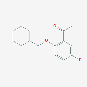 molecular formula C15H19FO2 B7859793 1-(2-(Cyclohexylmethoxy)-5-fluorophenyl)ethanone 