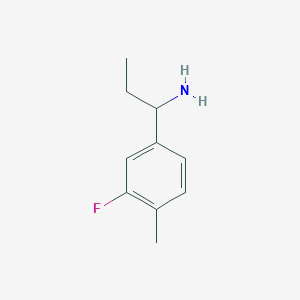 molecular formula C10H14FN B7859857 1-(3-Fluoro-4-methylphenyl)propan-1-amine 