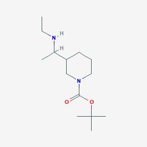 molecular formula C14H28N2O2 B7859913 tert-Butyl 3-(1-(ethylamino)ethyl)piperidine-1-carboxylate 