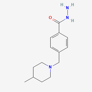 molecular formula C14H21N3O B7859925 4-((4-Methylpiperidin-1-yl)methyl)benzohydrazide 