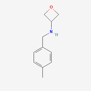 molecular formula C11H15NO B7859988 N-[(4-methylphenyl)methyl]oxetan-3-amine 