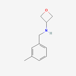 molecular formula C11H15NO B7859995 N-[(3-methylphenyl)methyl]oxetan-3-amine 