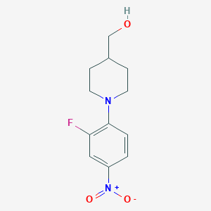 molecular formula C12H15FN2O3 B7860002 (1-(2-Fluoro-4-nitrophenyl)piperidin-4-yl)methanol 