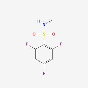 molecular formula C7H6F3NO2S B7860018 2,4,6-Trifluoro-N-methylbenzene-1-sulfonamide 