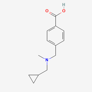 molecular formula C13H17NO2 B7860031 4-{[(Cyclopropylmethyl)(methyl)amino]methyl}benzoic acid 