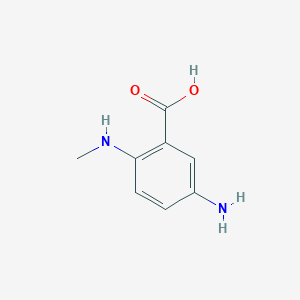 molecular formula C8H10N2O2 B7860054 5-Amino-2-(methylamino)benzoic acid 