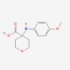 4-[(4-Methoxyphenyl)amino]tetrahydro-2h-pyran-4-carboxylic acid