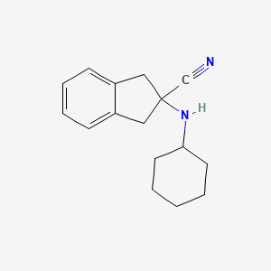 2-(Cyclohexylamino)-1,3-dihydroindene-2-carbonitrile