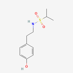 molecular formula C11H17NO3S B7860083 N-(4-hydroxyphenethyl)propane-2-sulfonamide 