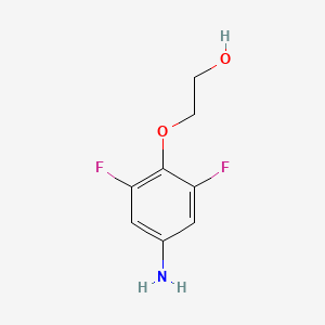 molecular formula C8H9F2NO2 B7860111 2-(4-Amino-2,6-difluorophenoxy)ethan-1-OL 