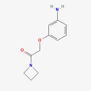 molecular formula C11H14N2O2 B7860133 2-(3-Aminophenoxy)-1-(azetidin-1-yl)ethan-1-one 
