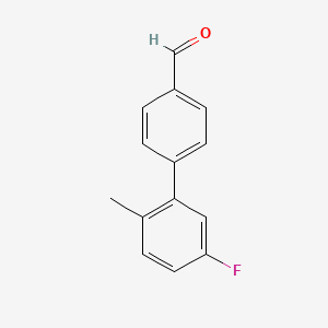 molecular formula C14H11FO B7860205 4-(3-Fluoro-6-methylphenyl)benzaldehyde 