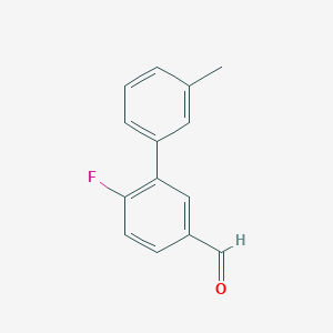 molecular formula C14H11FO B7860240 4-Fluoro-3-(3-methylphenyl)benzaldehyde 