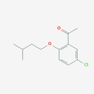 molecular formula C13H17ClO2 B7860250 1-(5-Chloro-2-(isopentyloxy)phenyl)ethanone 