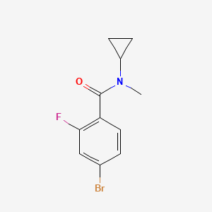 molecular formula C11H11BrFNO B7860271 4-bromo-N-cyclopropyl-2-fluoro-N-methylbenzamide 