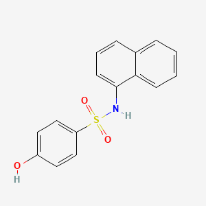 molecular formula C16H13NO3S B7860293 4-hydroxy-N-(naphthalen-1-yl)benzene-1-sulfonamide 