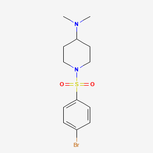 molecular formula C13H19BrN2O2S B7860314 1-((4-Bromophenyl)sulfonyl)-N,N-dimethylpiperidin-4-amine 