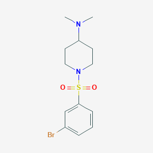 molecular formula C13H19BrN2O2S B7860321 1-((3-Bromophenyl)sulfonyl)-N,N-dimethylpiperidin-4-amine 