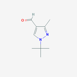 molecular formula C9H14N2O B7860352 1-tert-Butyl-3-methyl-1H-pyrazole-4-carbaldehyde 