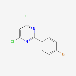 molecular formula C10H5BrCl2N2 B7860413 2-(4-Bromophenyl)-4,6-dichloropyrimidine CAS No. 83217-26-9