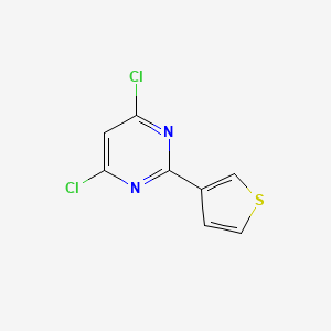 molecular formula C8H4Cl2N2S B7860417 Pyrimidine, 4,6-dichloro-2-(3-thienyl)- CAS No. 57059-14-0