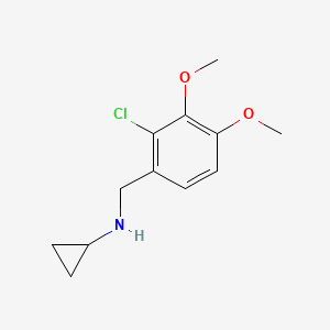 molecular formula C12H16ClNO2 B7860433 N-(2-Chloro-3,4-dimethoxybenzyl)cyclopropanamine 