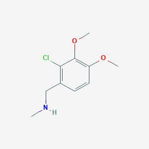 molecular formula C10H14ClNO2 B7860438 [(2-Chloro-3,4-dimethoxyphenyl)methyl](methyl)amine 