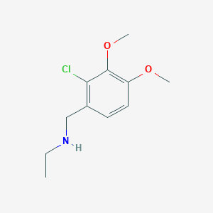 molecular formula C11H16ClNO2 B7860439 N-(2-Chloro-3,4-dimethoxybenzyl)ethanamine 