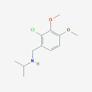 molecular formula C12H18ClNO2 B7860441 N-(2-Chloro-3,4-dimethoxybenzyl)propan-2-amine 