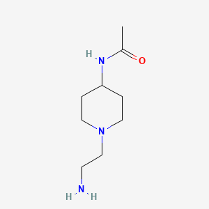 molecular formula C9H19N3O B7860445 N-[1-(2-Amino-ethyl)-piperidin-4-yl]-acetamide 
