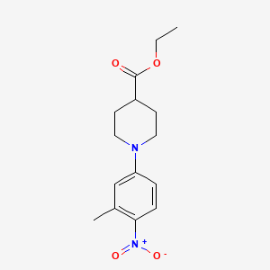 molecular formula C15H20N2O4 B7860454 Ethyl 1-(3-methyl-4-nitrophenyl)-4-piperidinecarboxylate 