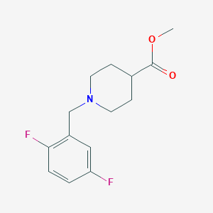 molecular formula C14H17F2NO2 B7860455 Methyl 1-[(2,5-difluorophenyl)methyl]piperidine-4-carboxylate 
