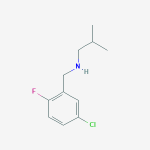 molecular formula C11H15ClFN B7860505 N-(5-Chloro-2-fluorobenzyl)-2-methylpropan-1-amine 
