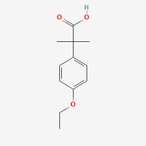 molecular formula C12H16O3 B7860507 2-(4-Ethoxyphenyl)-2-methylpropanoic acid 