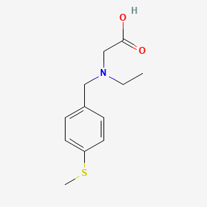 molecular formula C12H17NO2S B7860554 [Ethyl-(4-methylsulfanyl-benzyl)-amino]-acetic acid 