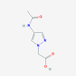 molecular formula C7H9N3O3 B7860563 2-(4-acetamido-1H-pyrazol-1-yl)acetic acid CAS No. 6647-90-1
