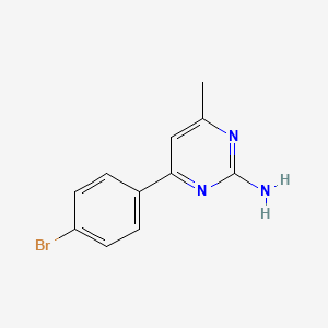 molecular formula C11H10BrN3 B7860571 4-(4-Bromophenyl)-6-methylpyrimidin-2-amine CAS No. 792942-45-1