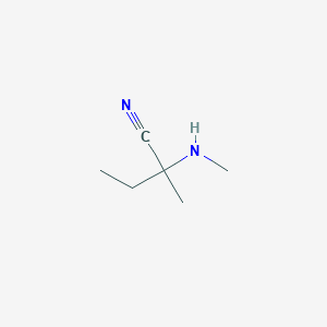 molecular formula C6H12N2 B7860573 2-Methyl-2-(methylamino)butanenitrile 